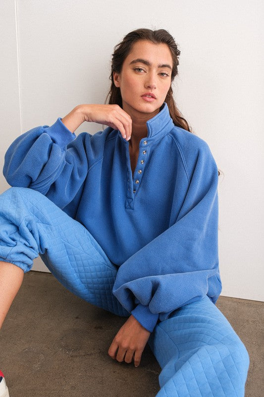 Piper Snap Collared Sweatshirt Piper Snap Collared Sweatshirt