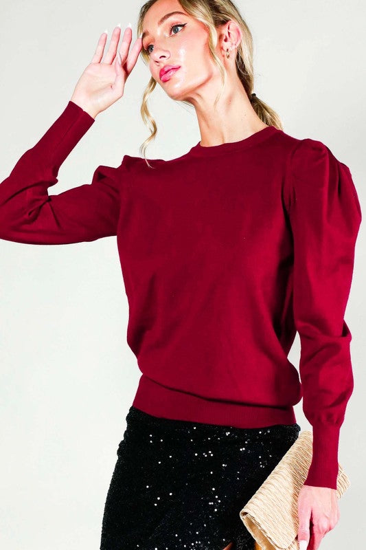 Harper Puff Long Sleeve Sweater Harper Puff Long Sleeve Sweater