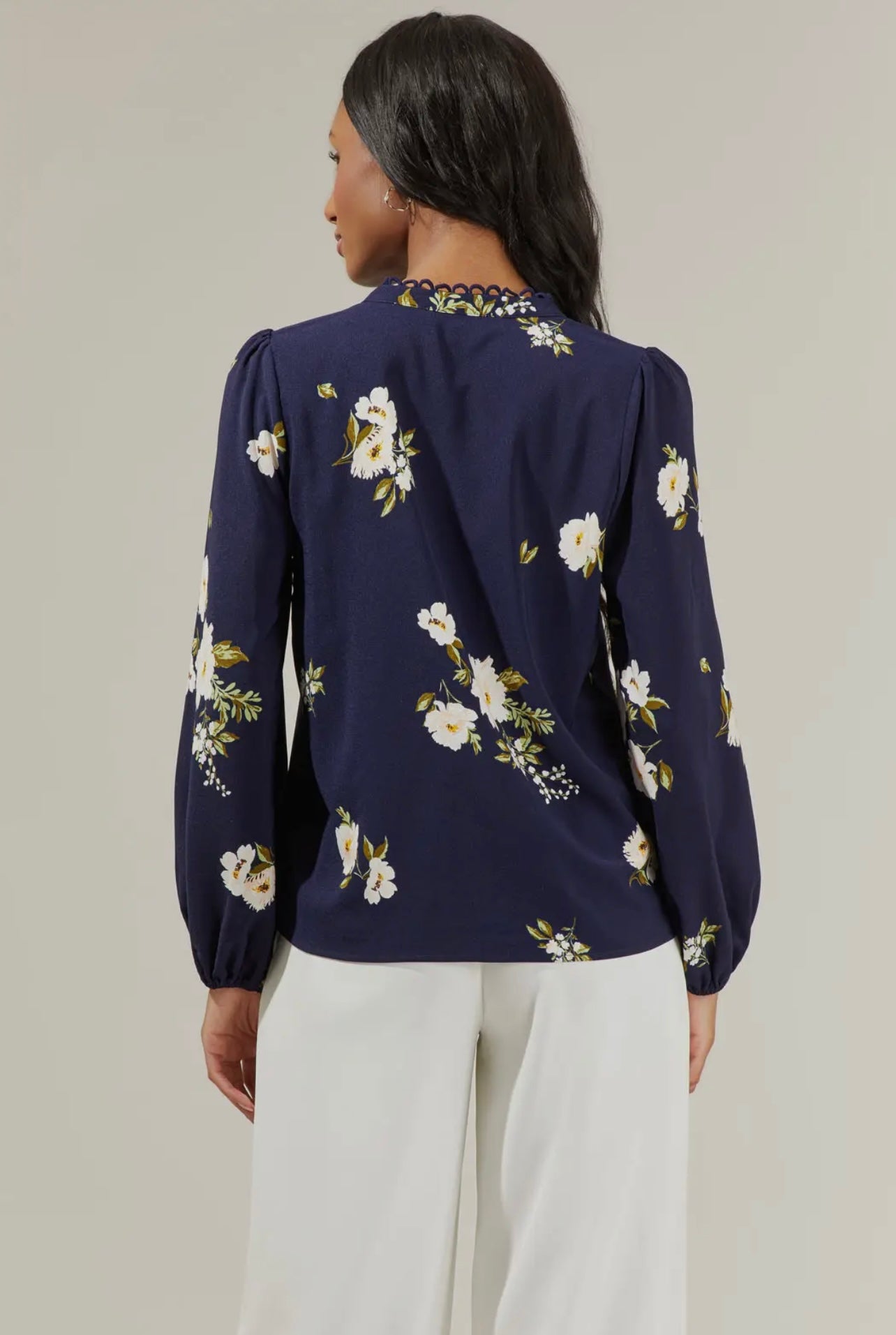 Arlene Floral Split Neck Blouse Arlene Floral Split Neck Blouse