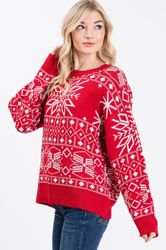 Snowflake Holiday Knit Sweater Snowflake Holiday Knit Sweater