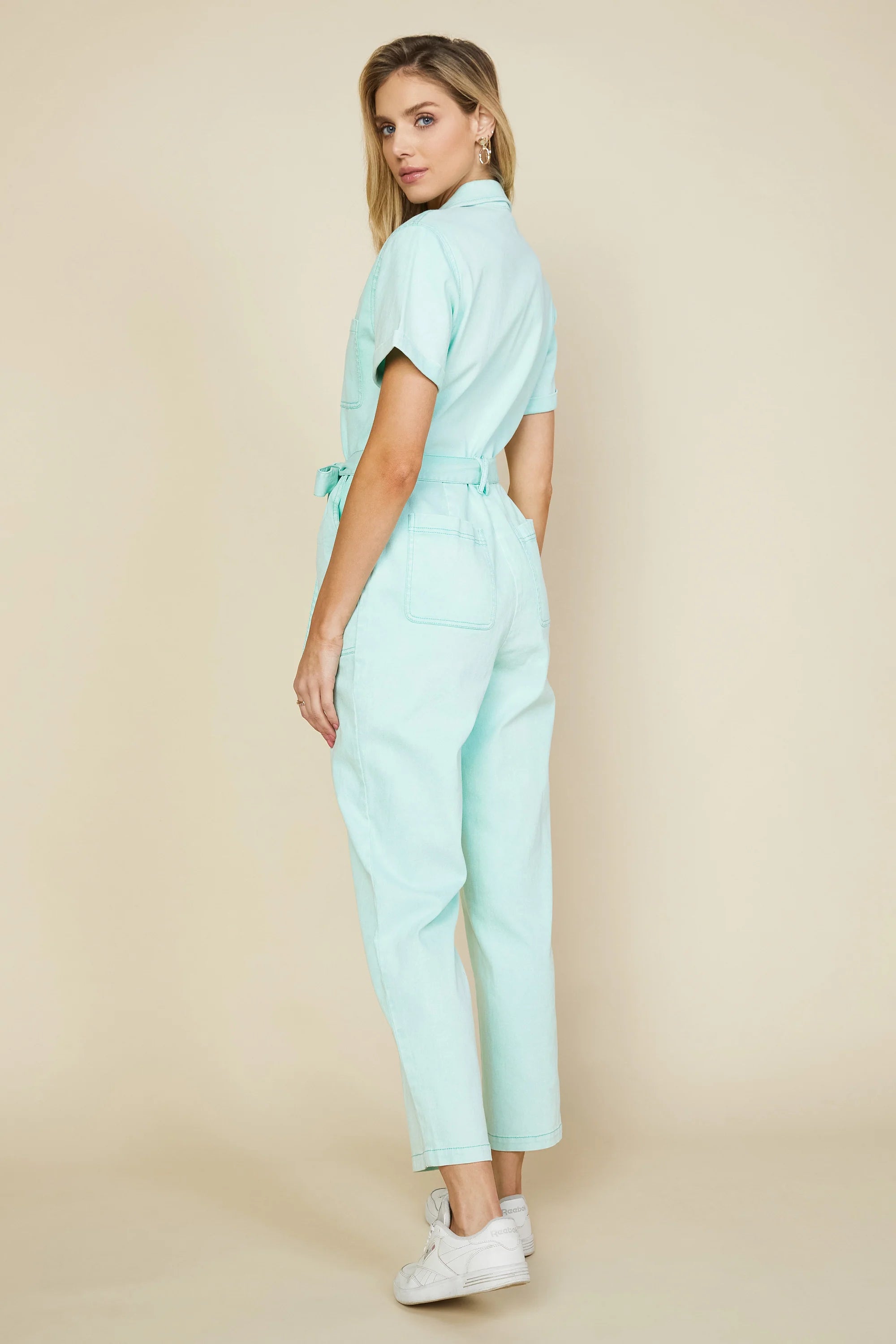 Cassandra Short Sleeve Cotton Utility Jumpsuit Cassandra Short Sleeve Cotton Utility Jumpsuit