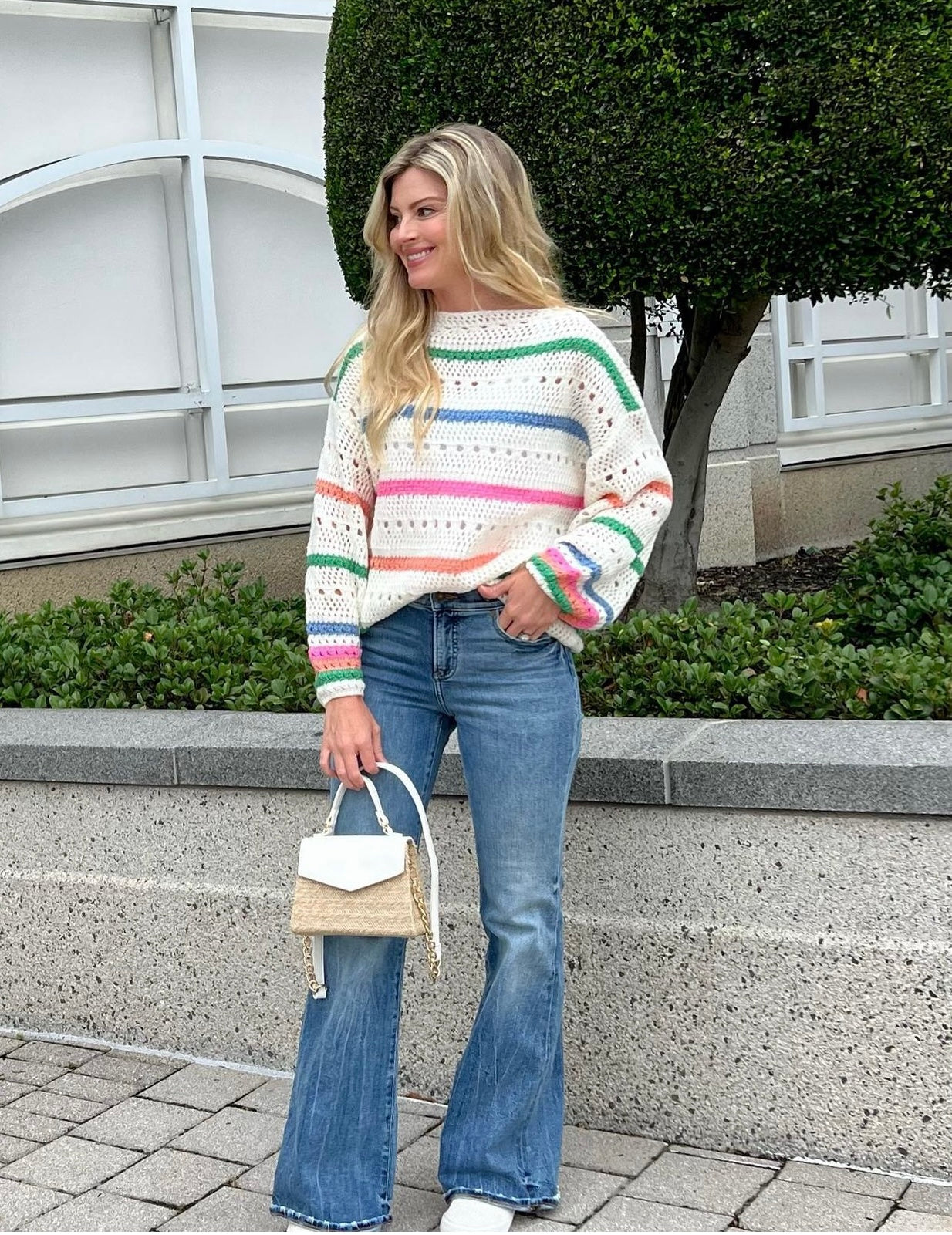 Clara Boat Neck Striped Sweater Clara Boat Neck Striped Sweater