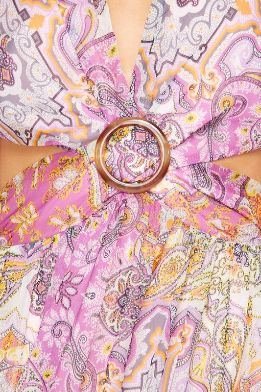 Presley Paisley Print Long Sleeve V-Neck Maxi Dress Presley Paisley Print Long Sleeve V-Neck Maxi Dress