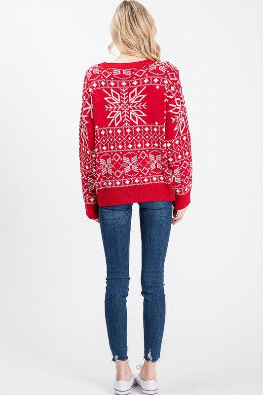 Snowflake Holiday Knit Sweater Snowflake Holiday Knit Sweater