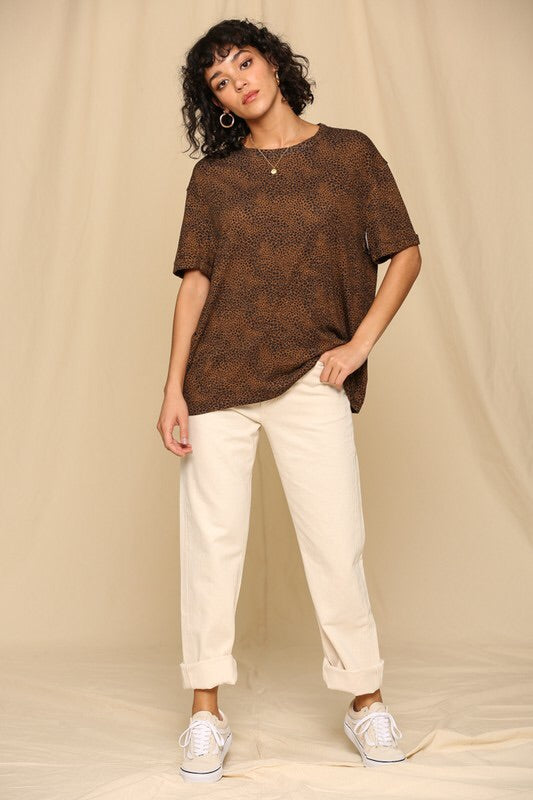 Leopard Print Crew Neck Leopard Print Crew Neck