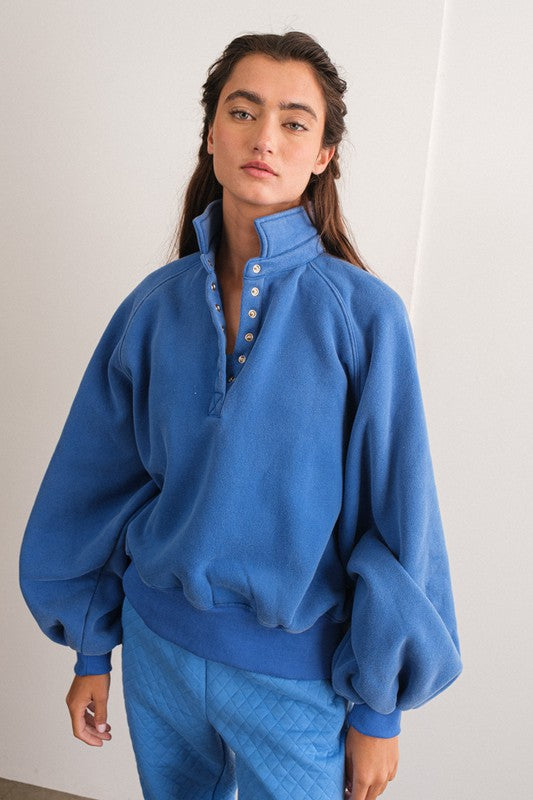 Piper Snap Collared Sweatshirt Piper Snap Collared Sweatshirt
