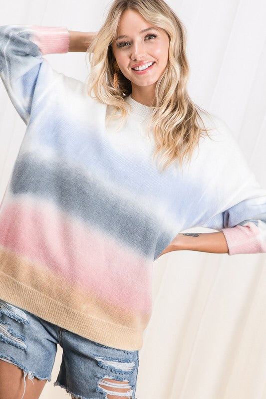 Dip Dye Crewneck Sweater Dip Dye Crewneck Sweater